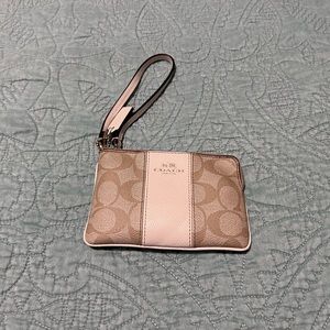 Coach Corner Zip Wristlet